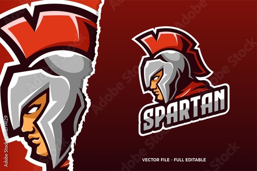 Spartan E-sports Game Logo Template