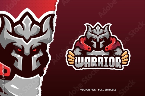 Viking Warrior E-sports Game Logo Template
