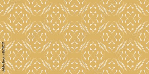 decorative seamless pattern with ornament on a gold background wallpaper texture for your design vector graphics