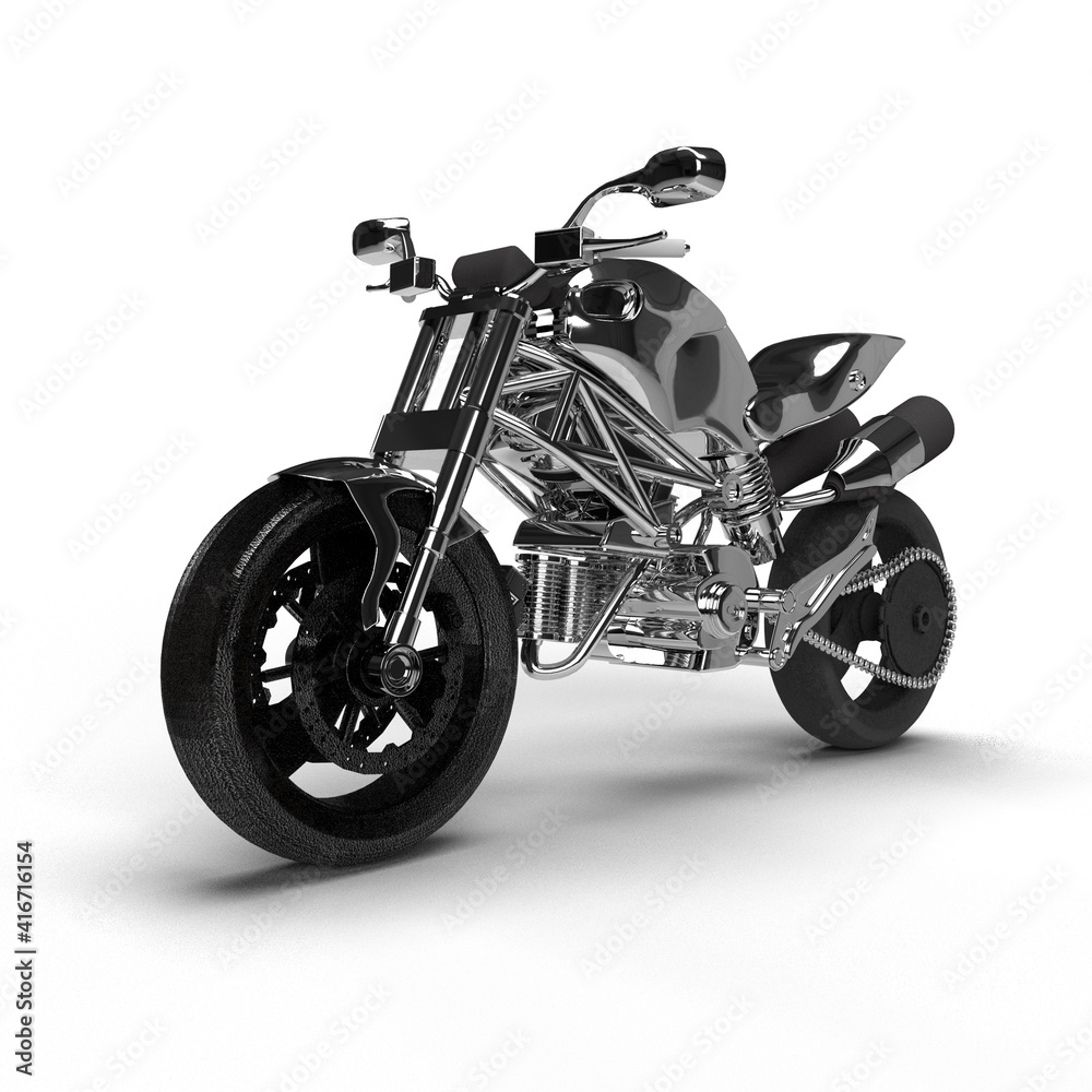 Fototapeta motorcycle on white background