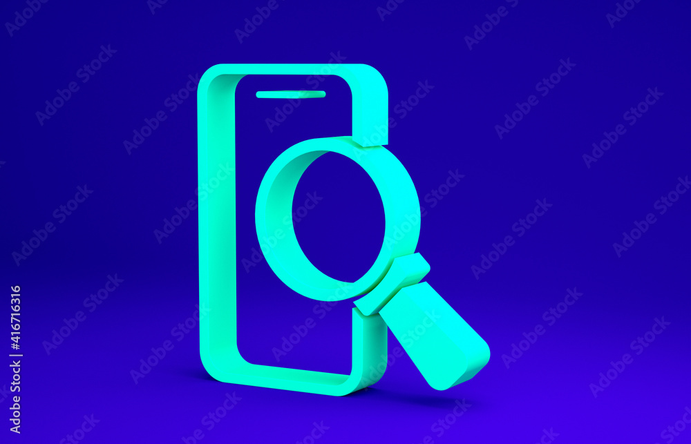 Green Phone repair service icon isolated on blue background. Adjusting, service, setting, maintenance, repair, fixing. Minimalism concept. 3d illustration 3D render. Green Phone repair service icon isolated on blue background. Adjusting, service, setting, maintenance, repair, fixing. Minimalism concept. 3d illustration 3D render.