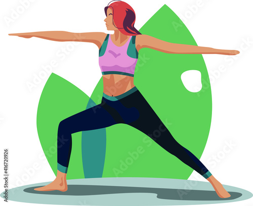 Girl doing yoga, Yoga time