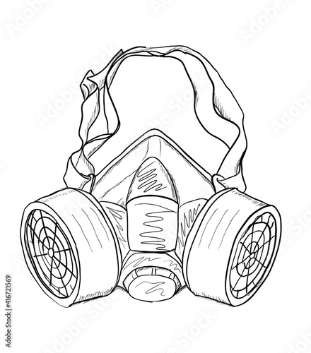 Vector illustration of respirator FFP1 FFP2 FFP3