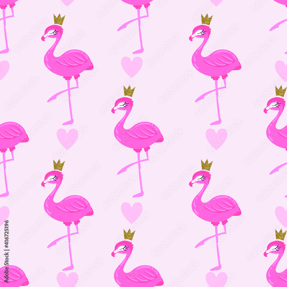 bright seamless pattern. vector Hand-drawn  background for girls. for textiles, clothing, wrapping paper and more
