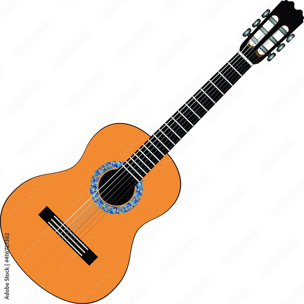 classical guitar with great details