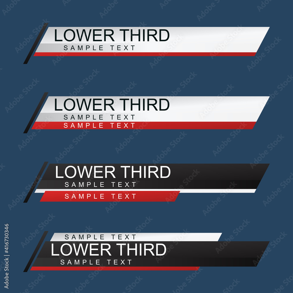 Lower third design template. Vector illustration. Lower third design template. Vector illustration.