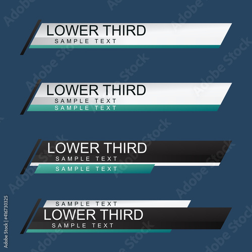 Lower third design template. Vector illustration.