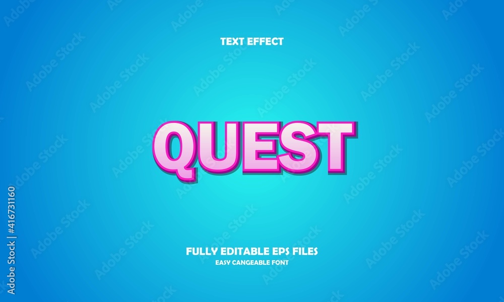 quest style editable text effect quest style editable text effect