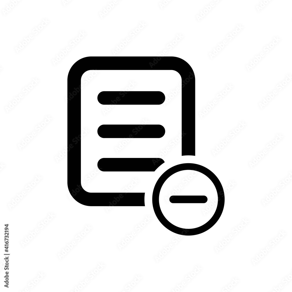 Document remove icon Document remove icon