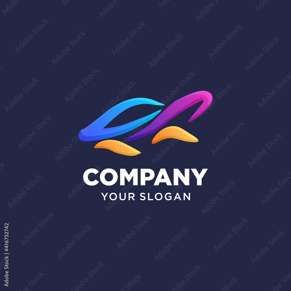 Obraz premium Illustration vector graphic of Turtle logo. full color gradation style. Design inspiration. Fit to your Business, community, etc