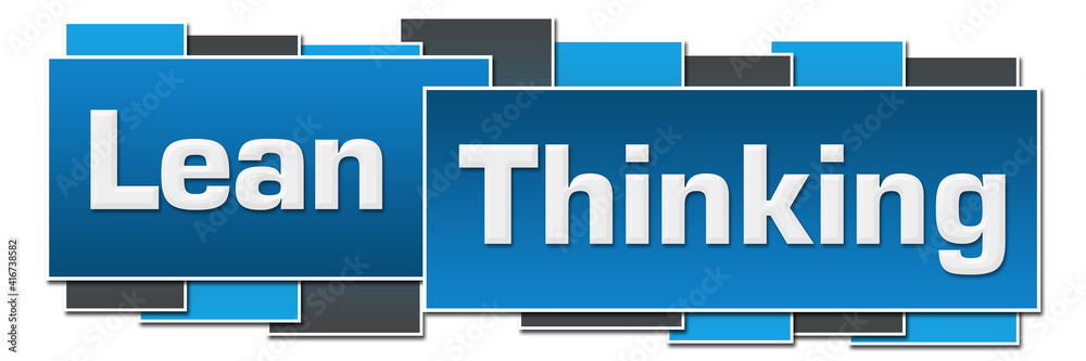 Lean Thinking Blue Grey Horizontal Squares Boxes Lean Thinking Blue Grey Horizontal Squares Boxes