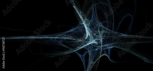 Abstract fractal art background illustration space geometry.