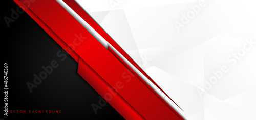 Template corporate banner concept red black grey and white contrast background.