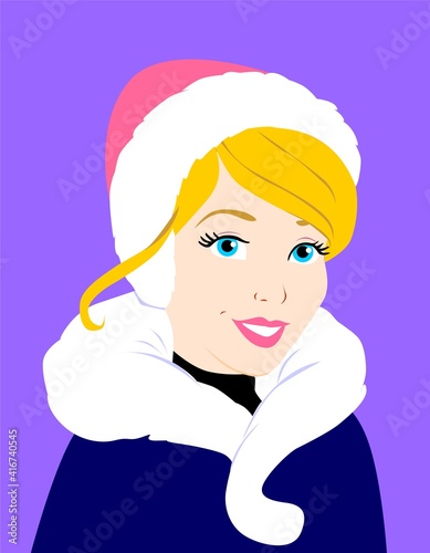 Canvas Print Winter princess portrait