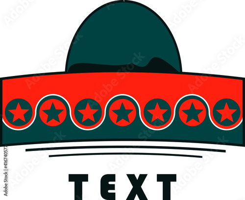 vector graphic: The famous Mexican hat Sombrero