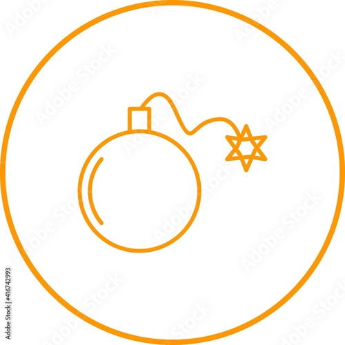 Unique Bomb Vector Line Icon