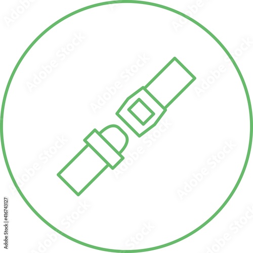 Unique Seat Belt Line Vector Icon