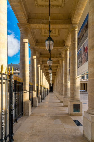 France, Paris, the Galerie Royal inside the Palais - Royal. photo