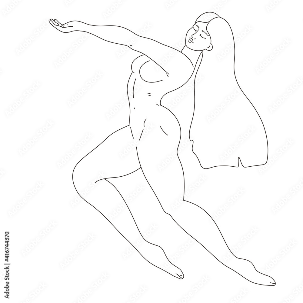 Woman body. Raster line illustration of a female. Raster woman for creating fashion prints, postcard, wedding invitations, banners, arrangement illustrations, books, covers. Woman body. Raster line illustration of a female. Raster woman for creating fashion prints, postcard, wedding invitations, banners, arrangement illustrations, books, covers.