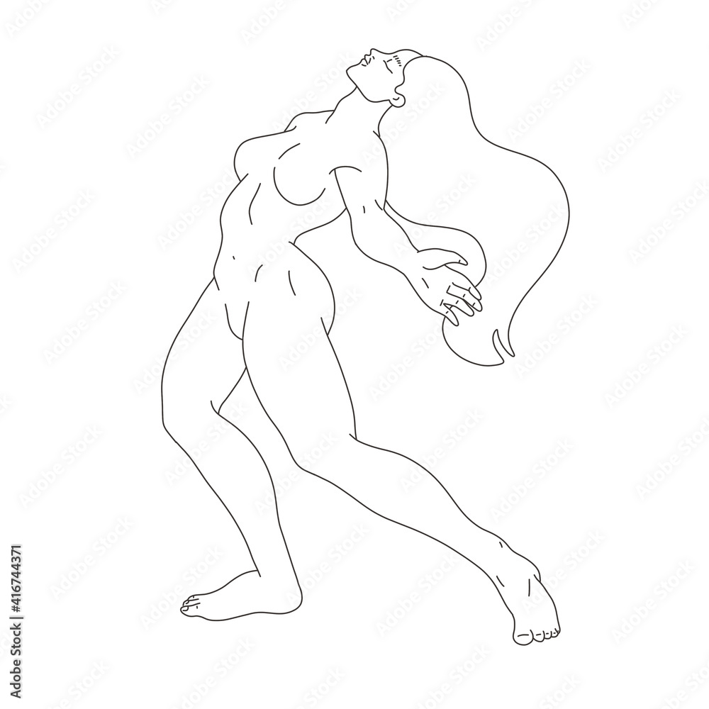 Woman body. Raster line illustration of a female. Raster woman for creating fashion prints, postcard, wedding invitations, banners, arrangement illustrations, books, covers. Woman body. Raster line illustration of a female. Raster woman for creating fashion prints, postcard, wedding invitations, banners, arrangement illustrations, books, covers.