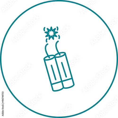 Unique Dynamite Line Vector Icon