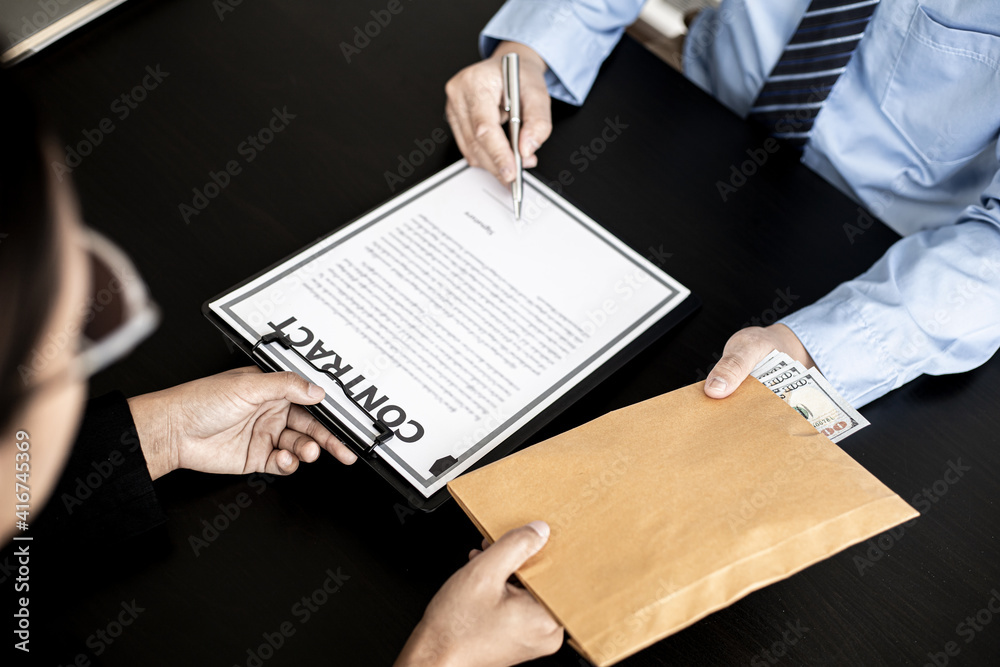 Business men are signing agreements for conspiracy to corrupt and ...