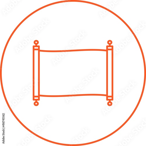 Unique Scroll Line Vector Icon