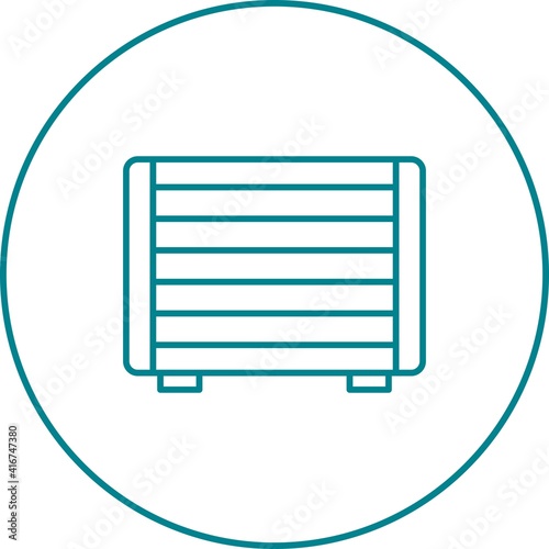Unique Gas Heater Line Vector Icon
