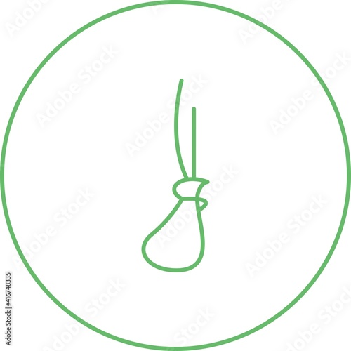 Unique Noose Line Vector Icon