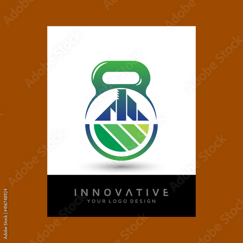 Financial logo design . Modern vector logo design template design. gym and fitness stock.