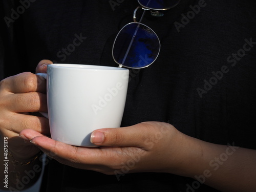 women with a coffee mug