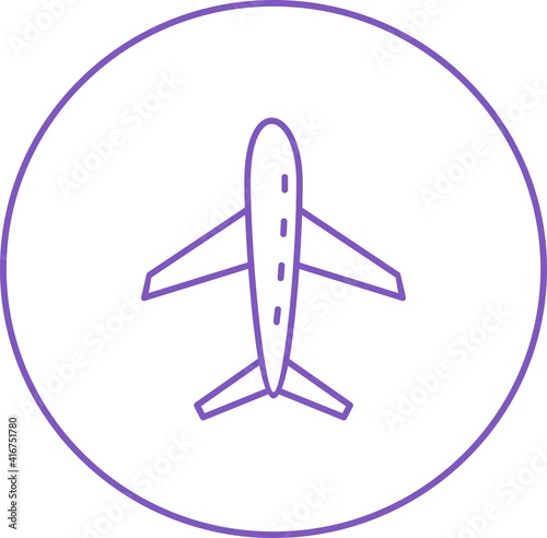 Unique Flight Vector Line Icon