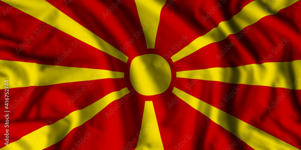 Macedonia flag realistic waving Macedonia flag realistic waving
