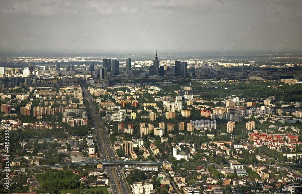 Aerophotography of Warsaw. Poland