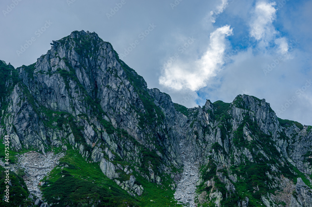 mountain peak landscape with clouds mountain peak landscape with clouds