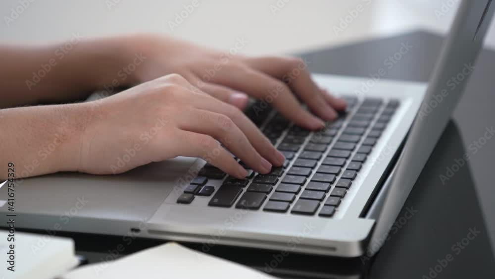 Closeup woman hand using computer laptop. Using online connect technology for business, education and communication. Closeup woman hand using computer laptop. Using online connect technology for business, education and communication.