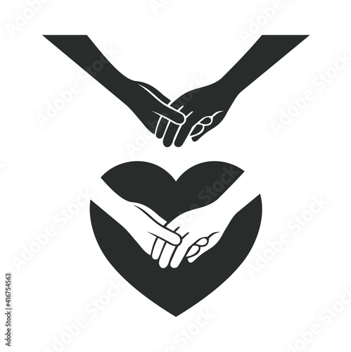illustration of cherish hands.