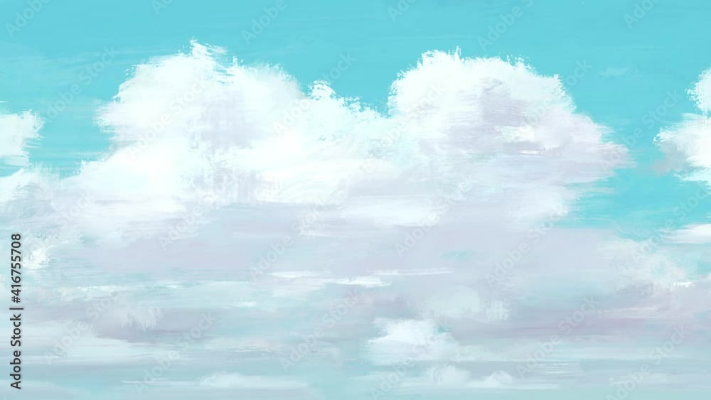 daytime cloudy sky with scattered clouds and blue. Paint background 