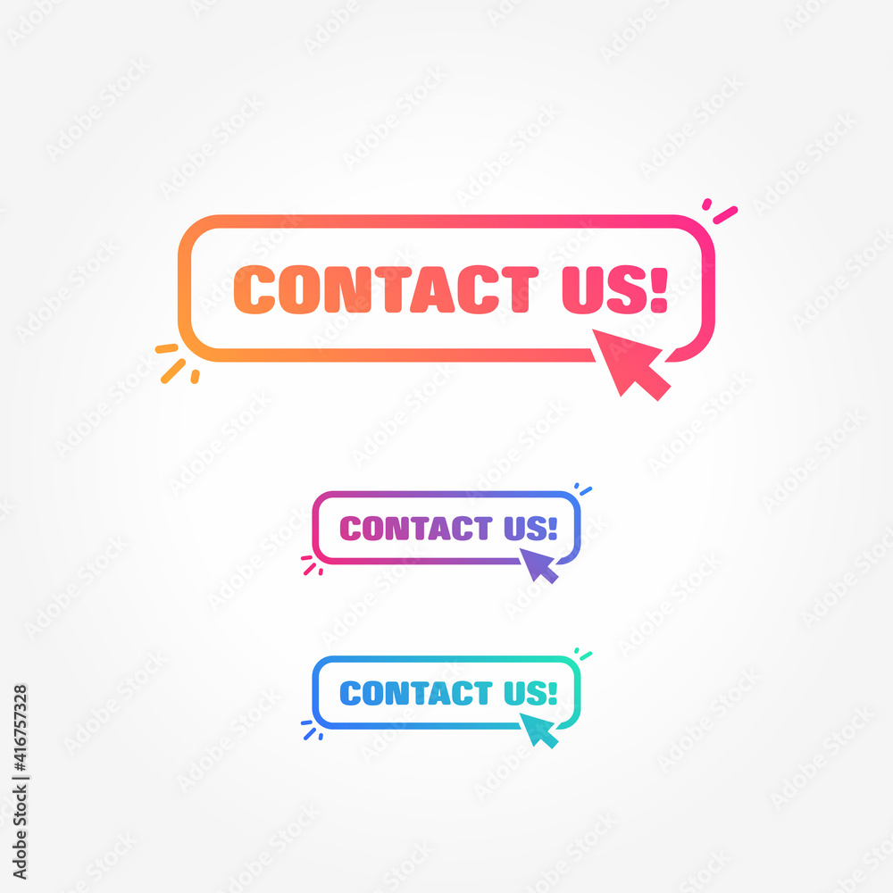 Contact Us Button with Cursor Label Set