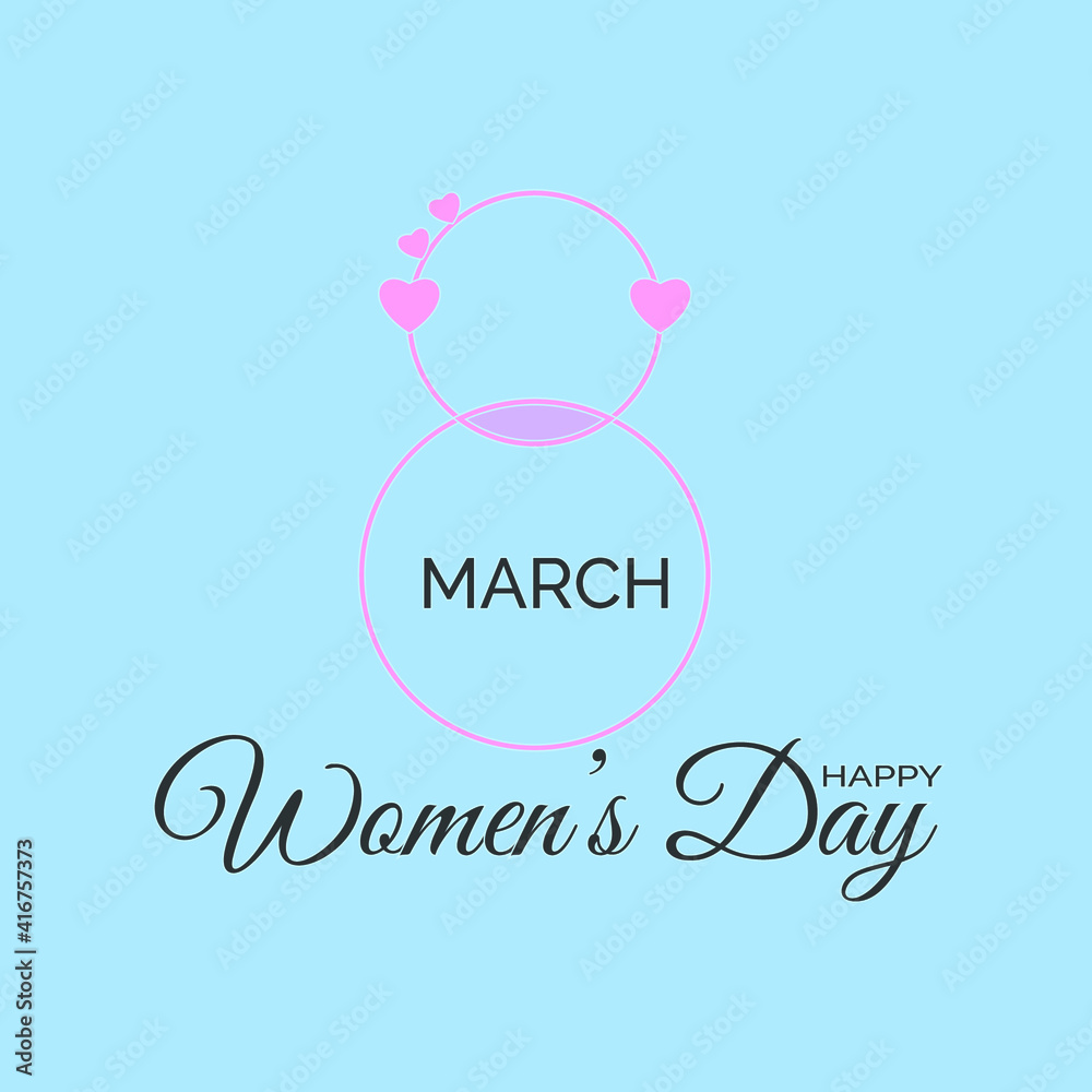 Simple international women's day vector illustration. 