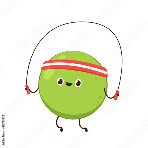 Peas character design. Peas on white background.