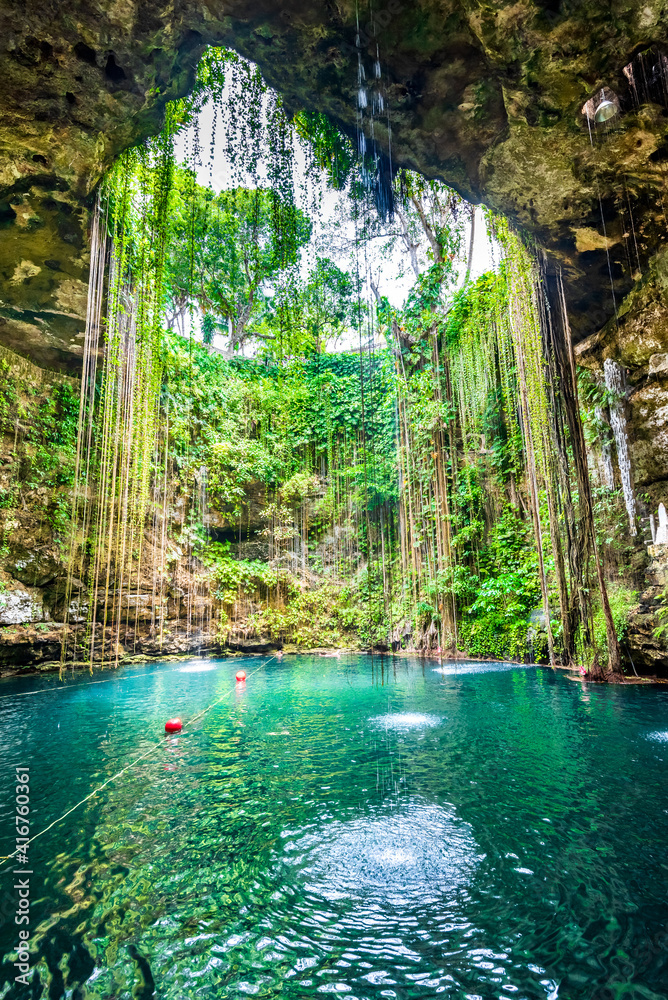 Ik-Kil Cenote, Yucatan Peninsula in Mexico