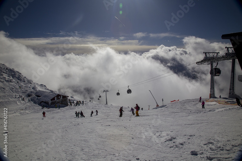 Obraz na płótnie snow mountain Slovakia ski winter Jasna Europa w salonie