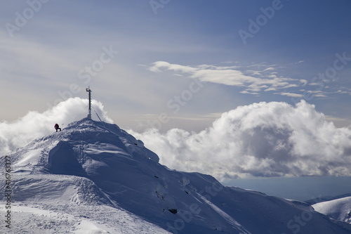 Obraz na płótnie snow mountain Slovakia ski winter Jasna Europa w salonie
