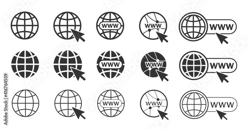 Website Icon. Vector www icon
