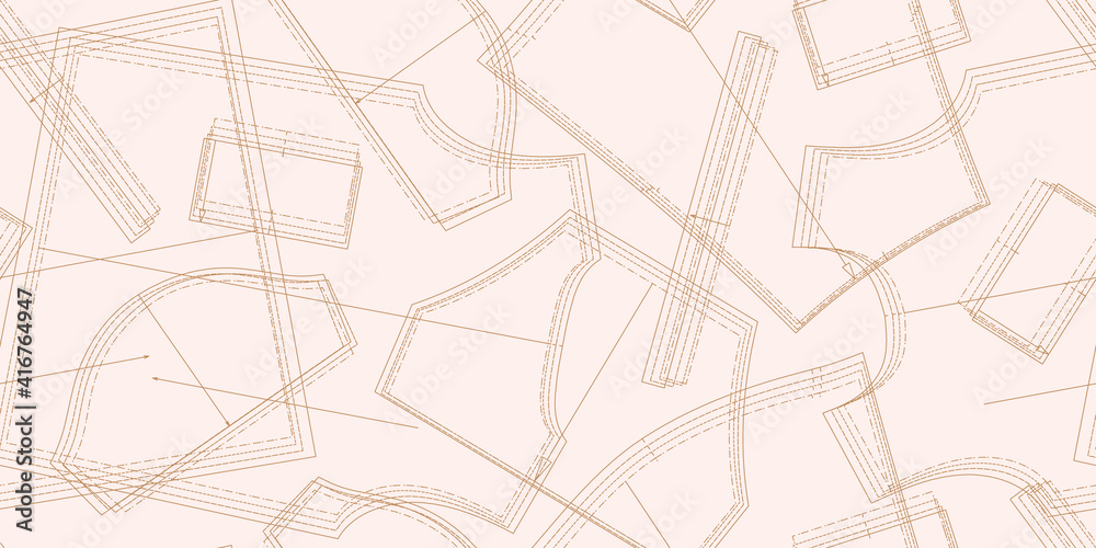 Fototapeta premium Seamless pattern with sewing patterns