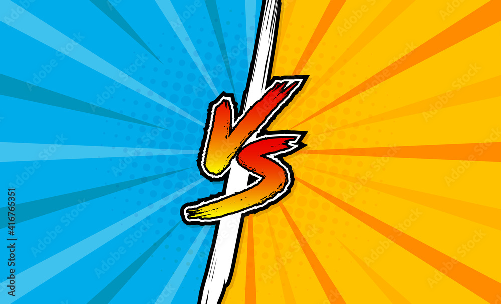 VS. Versus letter logo. Battle vs match, game Stock Vector