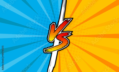 VS. Versus letter logo. Battle vs match, game