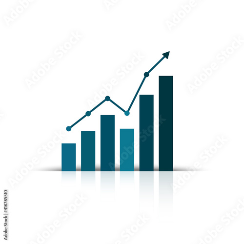 Graph in trendy flat style. Vector illustration Free Download Graph in trendy flat style. Vector illustration - GFXLoad
