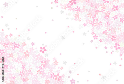 桜の斜めサイドのフレーム